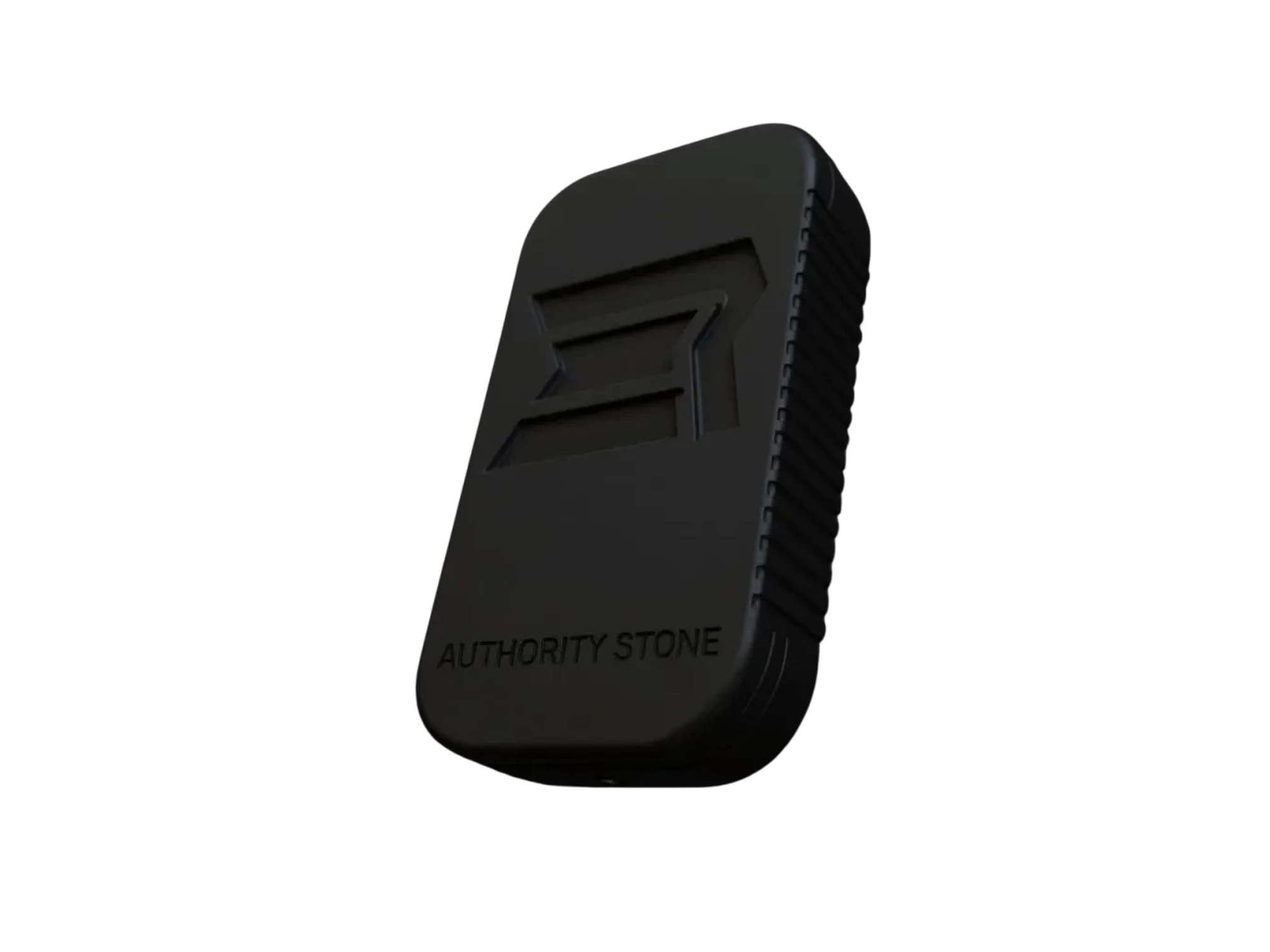 Elite Regiment Authority Stone™ solid cologne in matte black zinc alloy casing with engraved ER logo, premium men’s refillable fragrance accessory