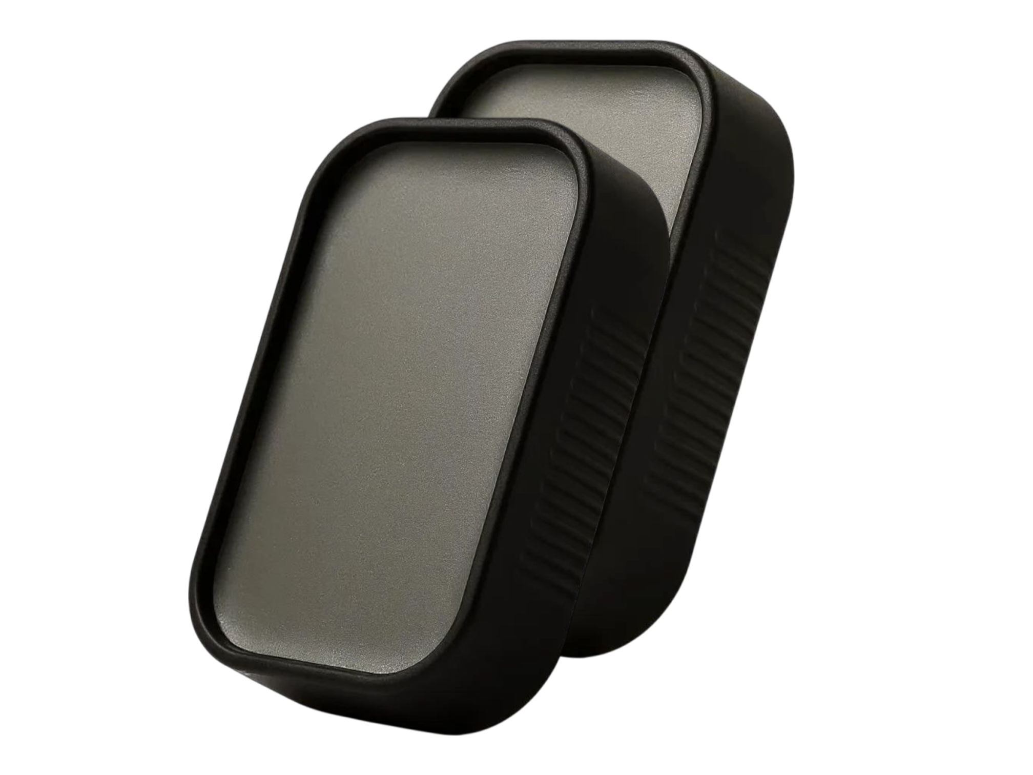 Elite Regiment Authority Stone™ dual solid cologne refills in matte black trays, premium men’s fragrance replacement pack